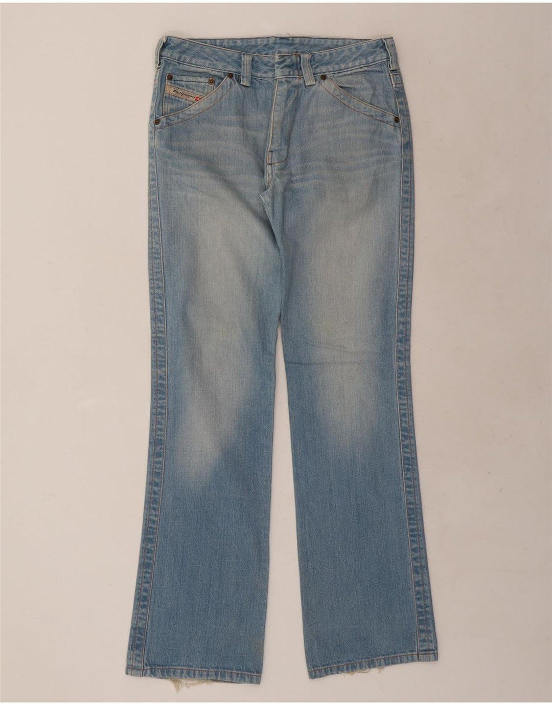 Diesel Damen Bootcut Jeans W32 L34 Blaue Baumwolle