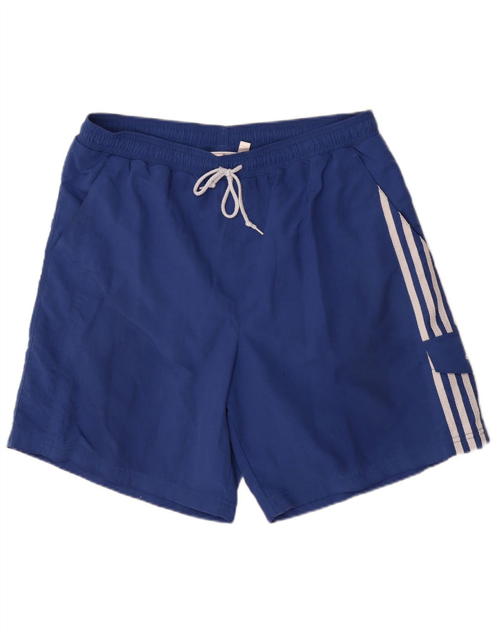 Adidas Herren-Badeshorts, groß, aus blauem Nylon