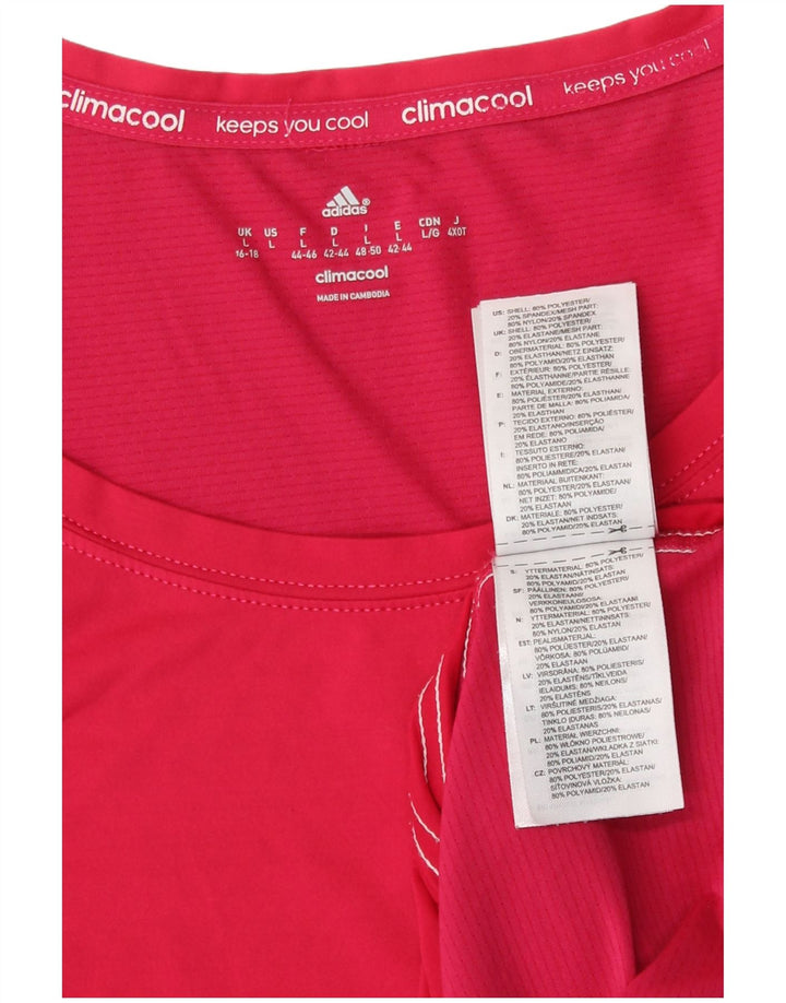 Adidas Damen Climacool Weste Top UK 16/18 Large Rosa Polyester
