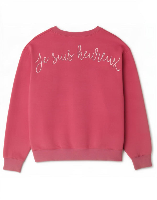 Topshop Damen-Sweatshirt mit Grafik-Übergröße, Gr. 10, Größe S, Rosa, Baumwolle