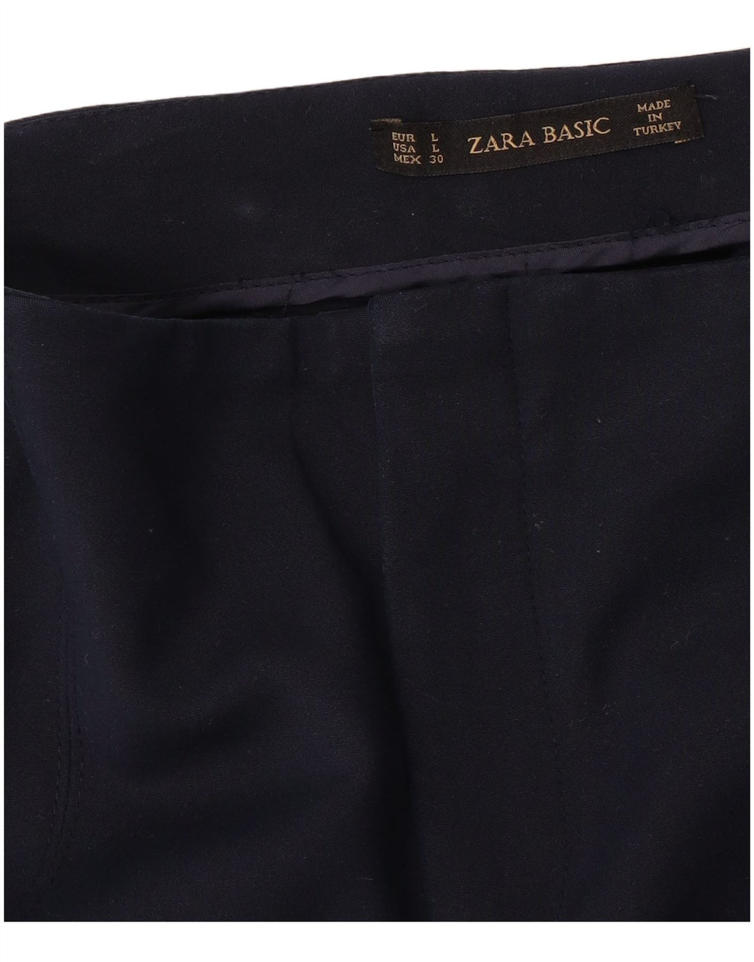 Schmale Freizeithose für Damen von ZARA, Größe L, W32, L29, Marineblau