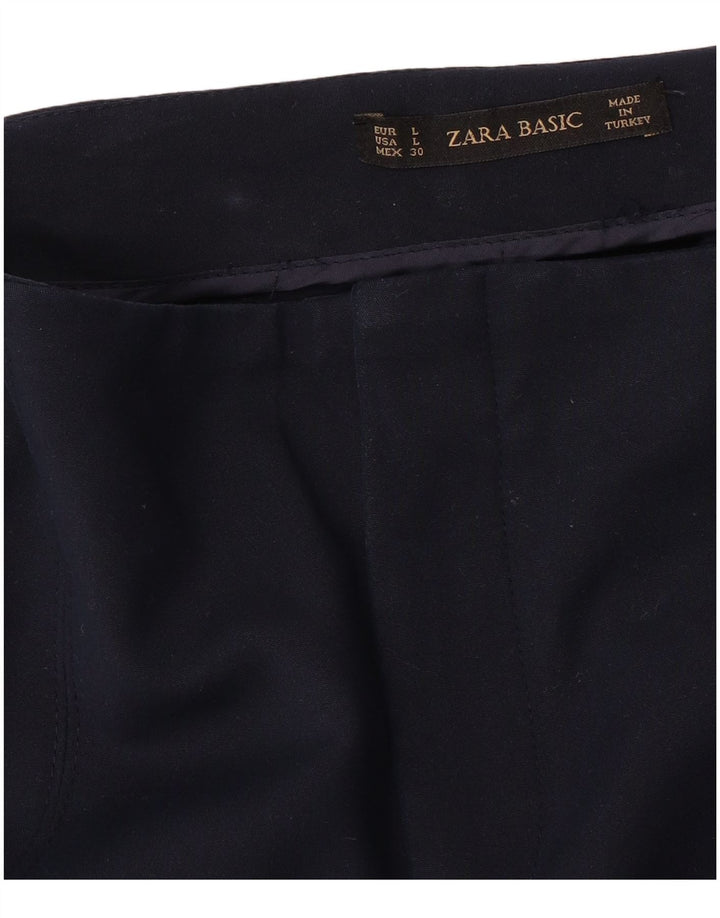 Schmale Freizeithose für Damen von ZARA, Größe L, W32, L29, Marineblau