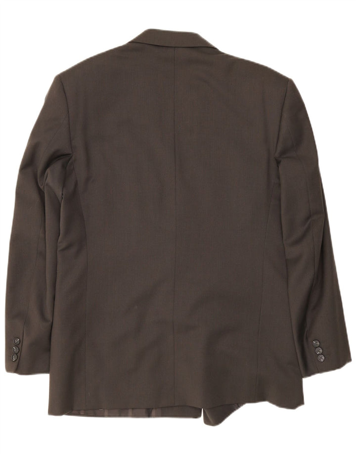 Vintage Herren Zweireiher Blazer Jacke IT 50 Große graue Wolle