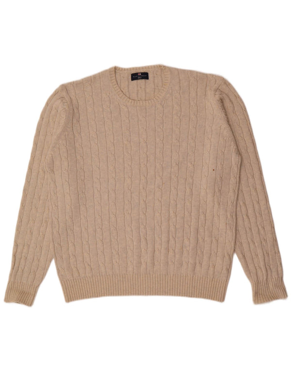 Marks & Spencer Herren-Pullover mit Rundhalsausschnitt, XL, Beige