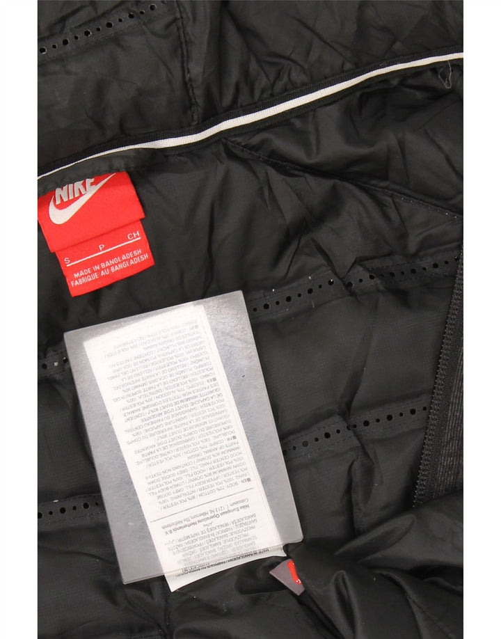 NIKE Damen-Windbreaker-Mantel in Übergröße mit Kapuze, UK 10, Größe S, grau, Polyester
