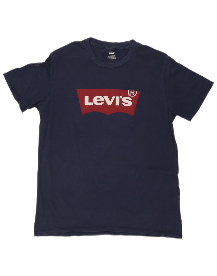LEVI'S Herren-T-Shirt mit Grafik, mittelmarineblaue Baumwolle