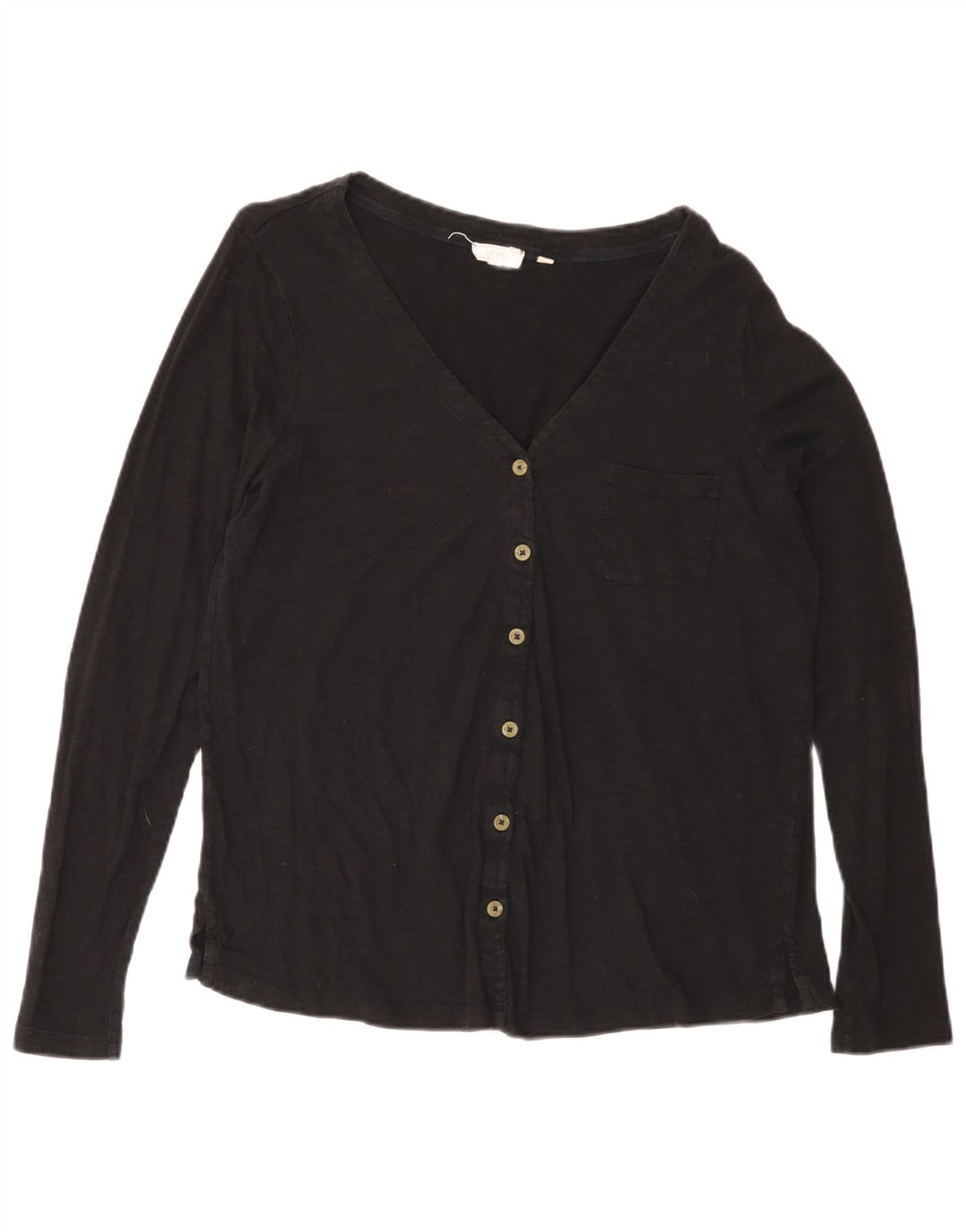 FAT FACE Damen Hemdbluse UK 16 Large Schwarz