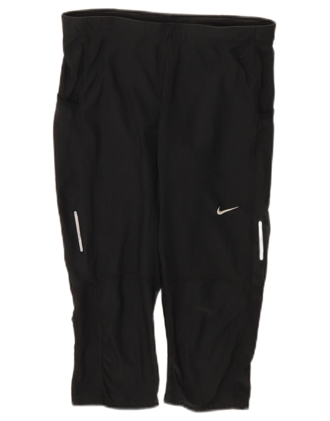 Nike Damen Dri Fit Capri Leggings UK 12 Medium Schwarz Polyester