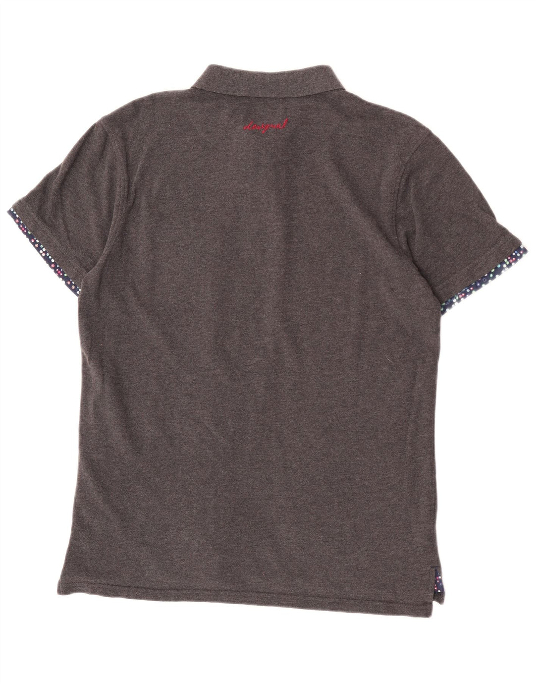 Desigual Herren Slim Poloshirt Large Grau