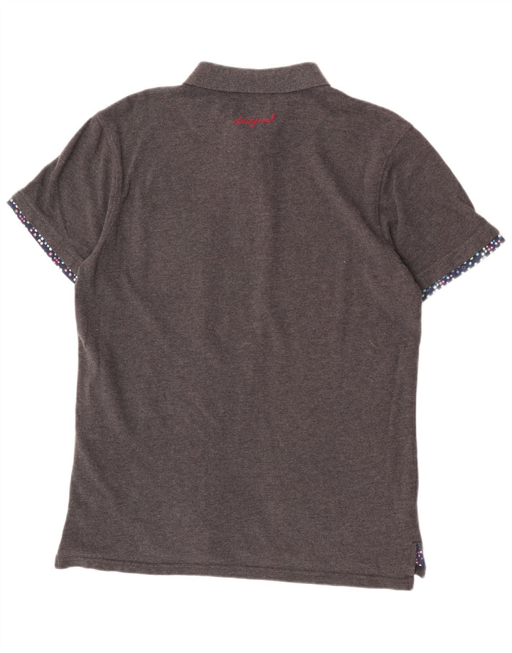 Desigual Herren Slim Poloshirt Large Grau
