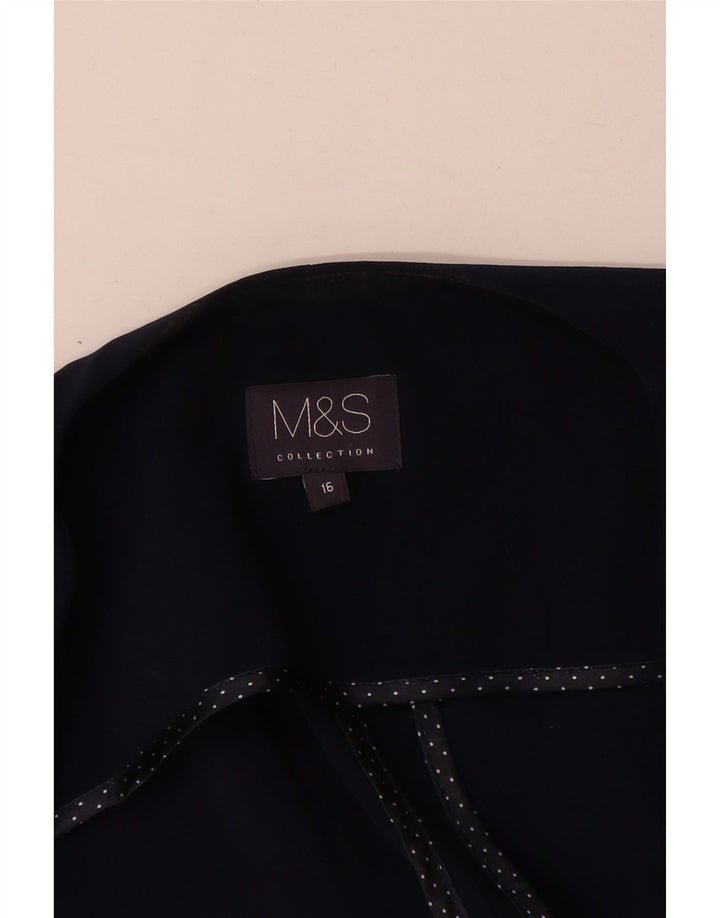 Marks & Spencer Damen Bolero Top UK 16 Large Marineblau Polyester