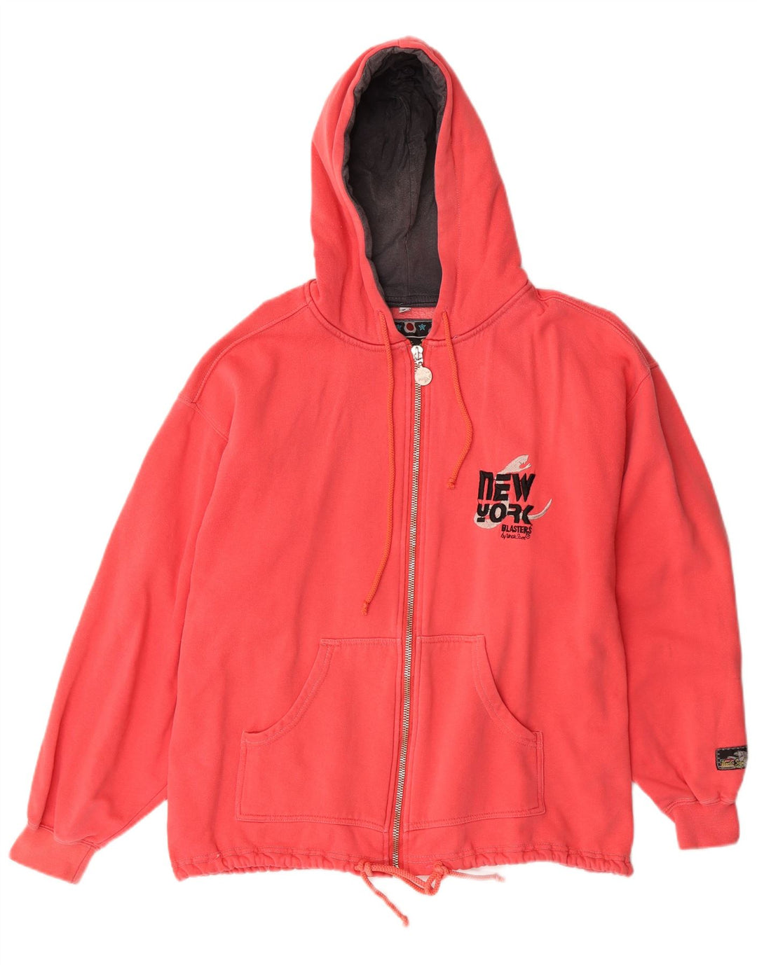 Uncle Sam Herren-Kapuzenpullover mit grafischem Reißverschluss, mittelrote Baumwolle