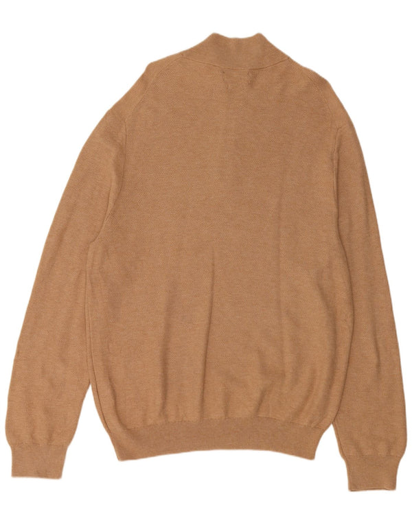 Polo Ralph Lauren Herren-Pullover mit Reißverschluss, XL, beige Baumwolle