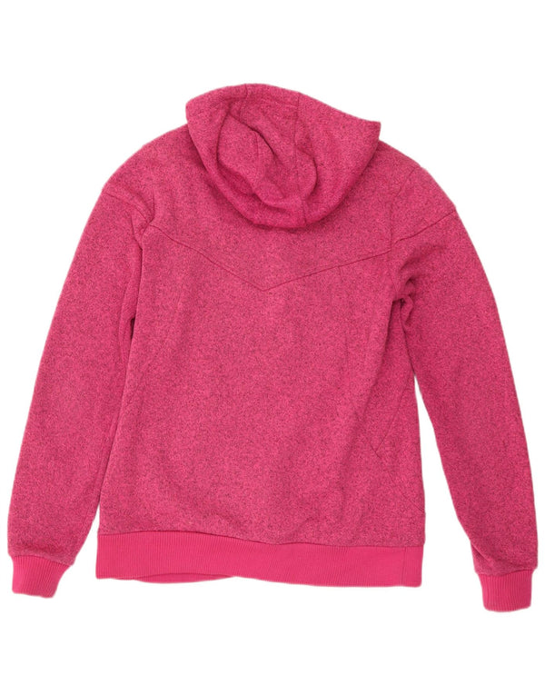 Jack Wolfskin Damen Zip Hoodie Pullover UK 12/14 Medium Pink Flecked