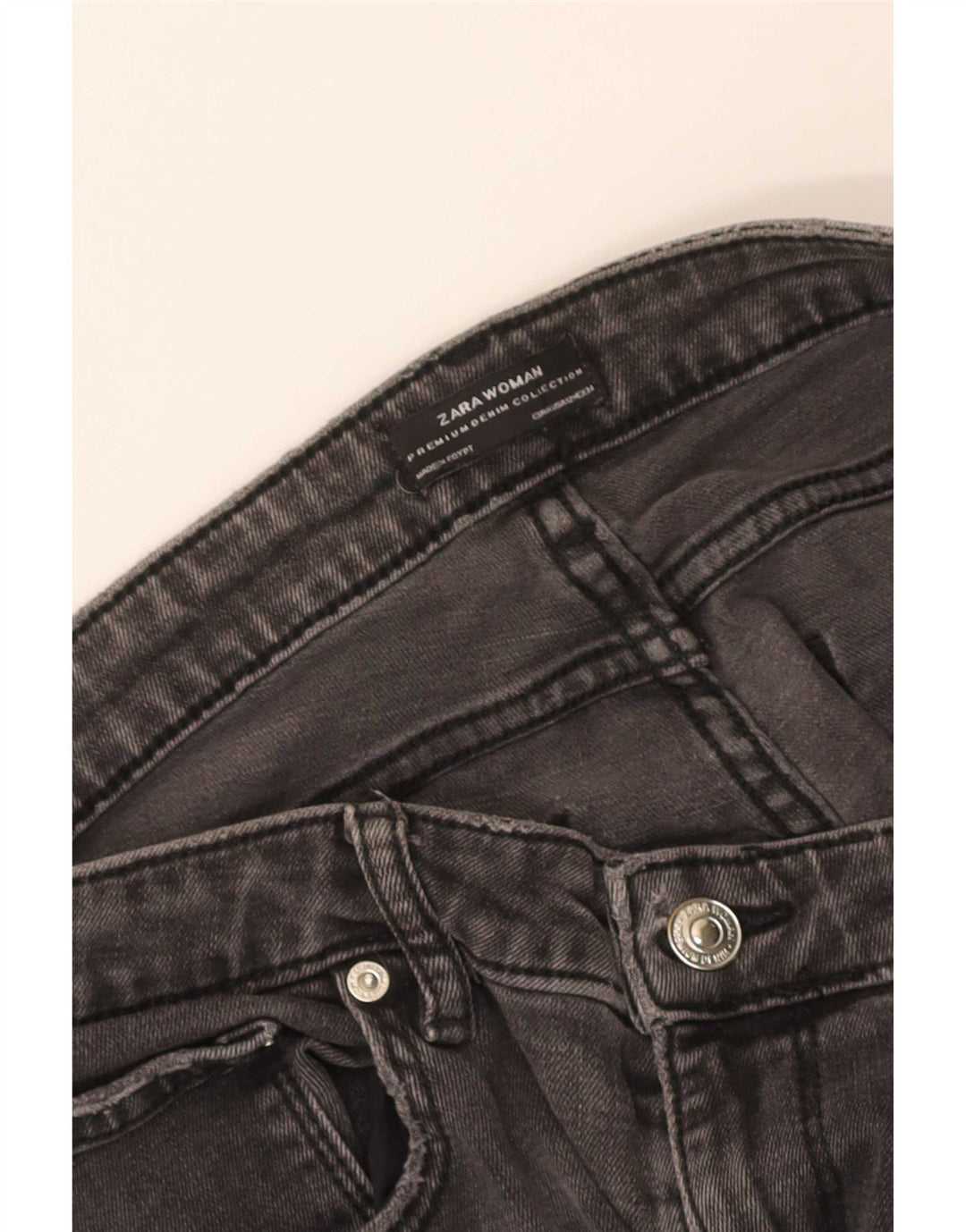 Zara Damen Distressed Slim Jeans EU 44 XL W34 L27 Grau
