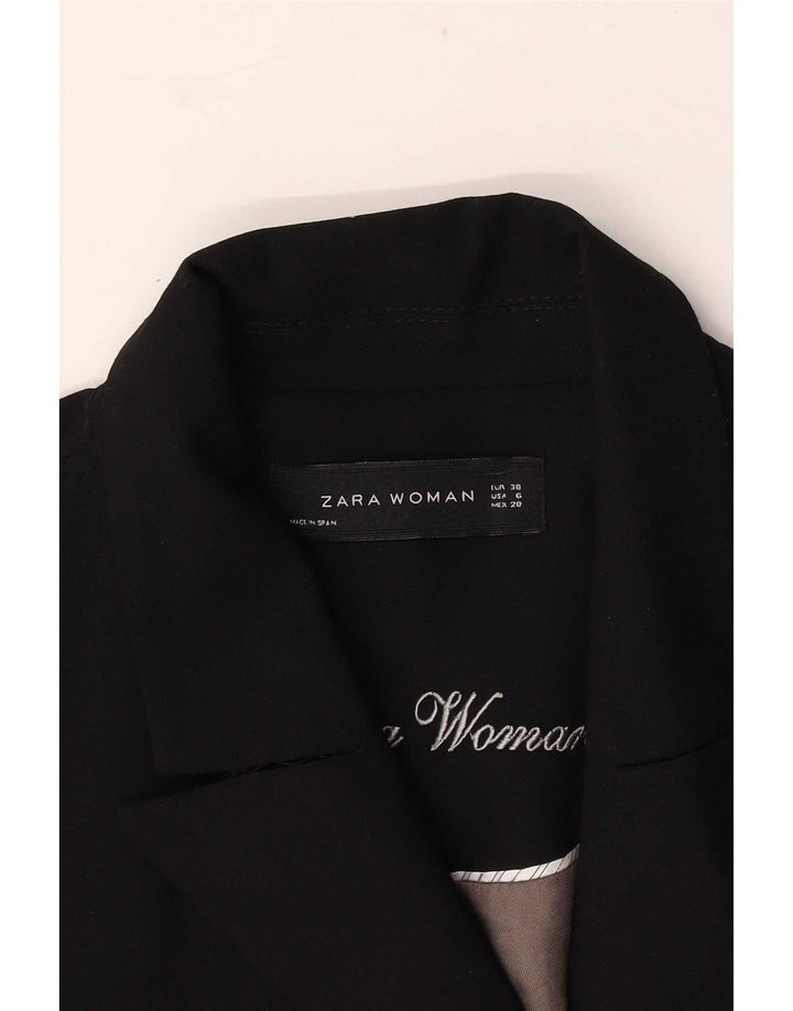 Zara Damen 1-Knopf-Blazerjacke EU 38 Small Schwarz