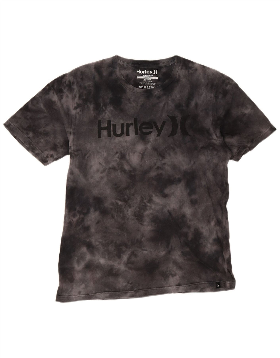 Hurley Herren-T-Shirt mit Grafik, Mittelschwarz, Batik-Baumwolle