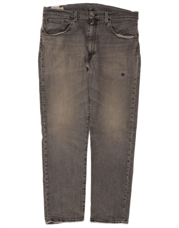 LEVI'S Herren 502 Tapered Jeans W36 L30 Graue Baumwolle