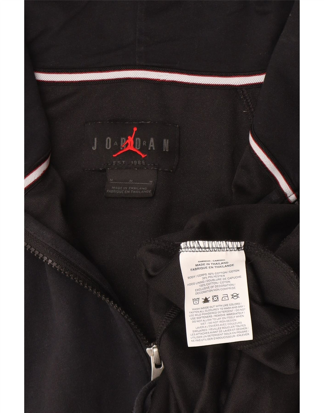 Jordan Herren-Kapuzenpullover mit Reißverschluss, mittlere marineblaue Baumwolle