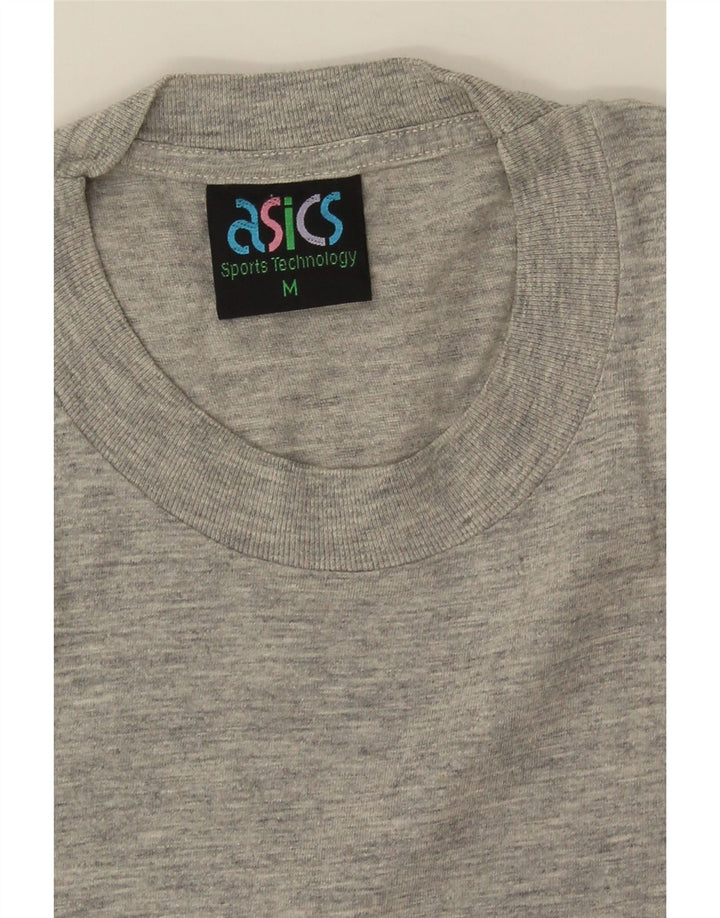 Asics Herren Grafik-T-Shirt-Oberteil Mittelgrauer Farbblock