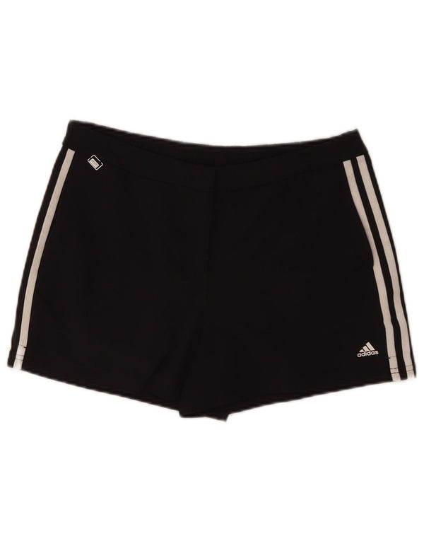 Adidas Damen Climalite Casual Shorts UK 14 Large W32 Schwarzes Nylon