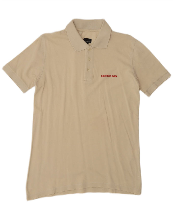 Calvin Klein Jeans Herren Poloshirt Mittelbeige Baumwolle