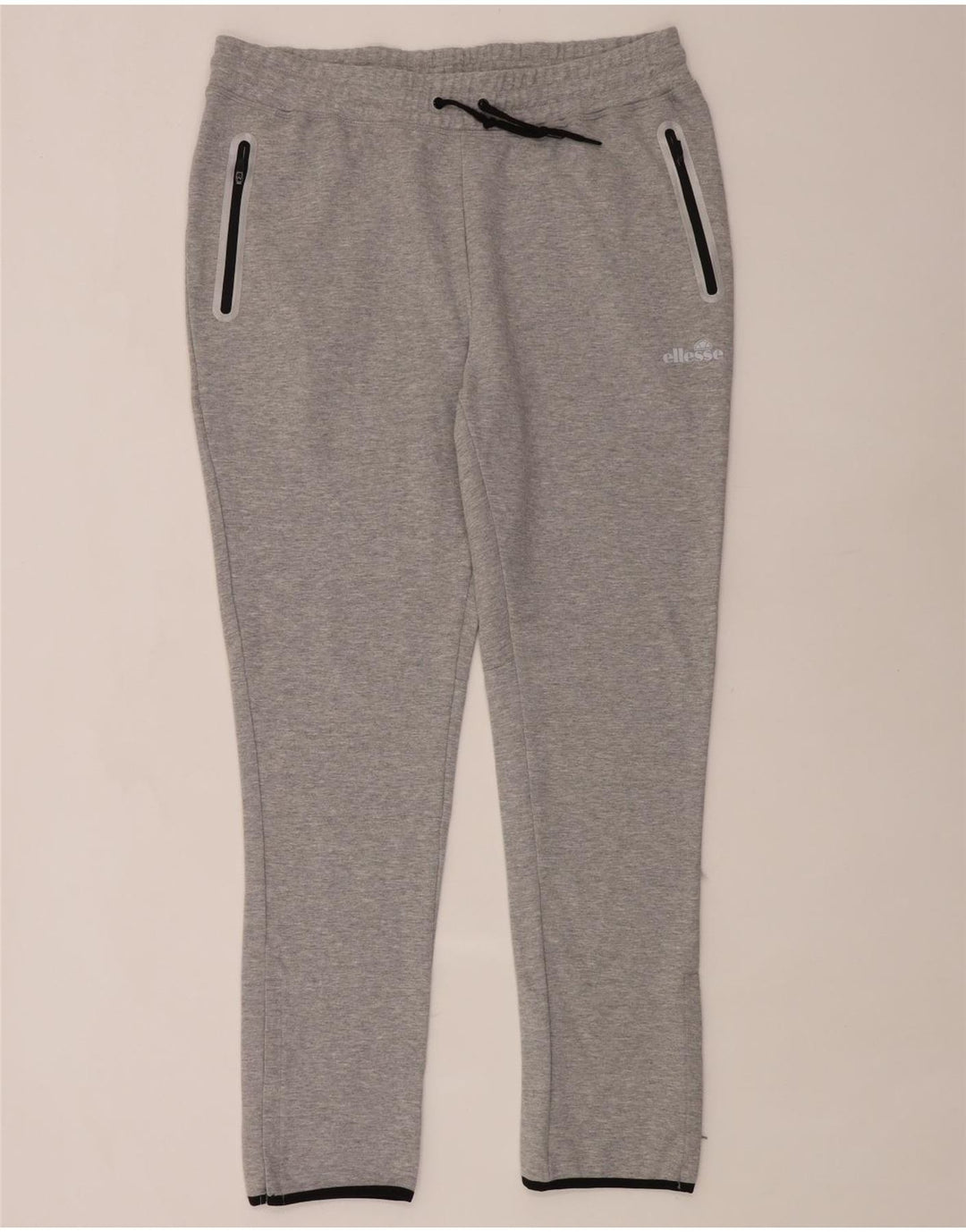 Ellesse Herren-Trainingshose XL, graue Baumwolle