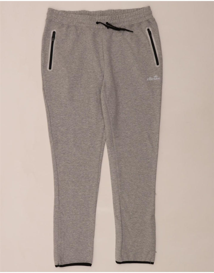 Ellesse Herren-Trainingshose XL, graue Baumwolle