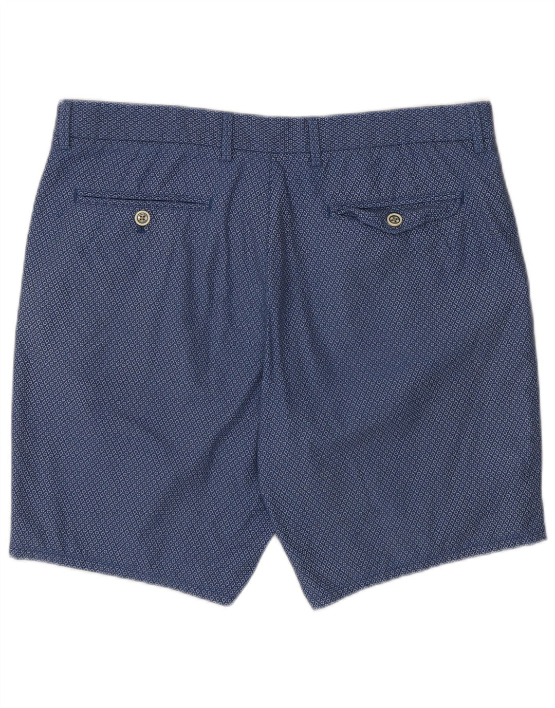 Massimo Dutti Herren Chinoshorts EU 44 Large W34 Marineblau gefleckt
