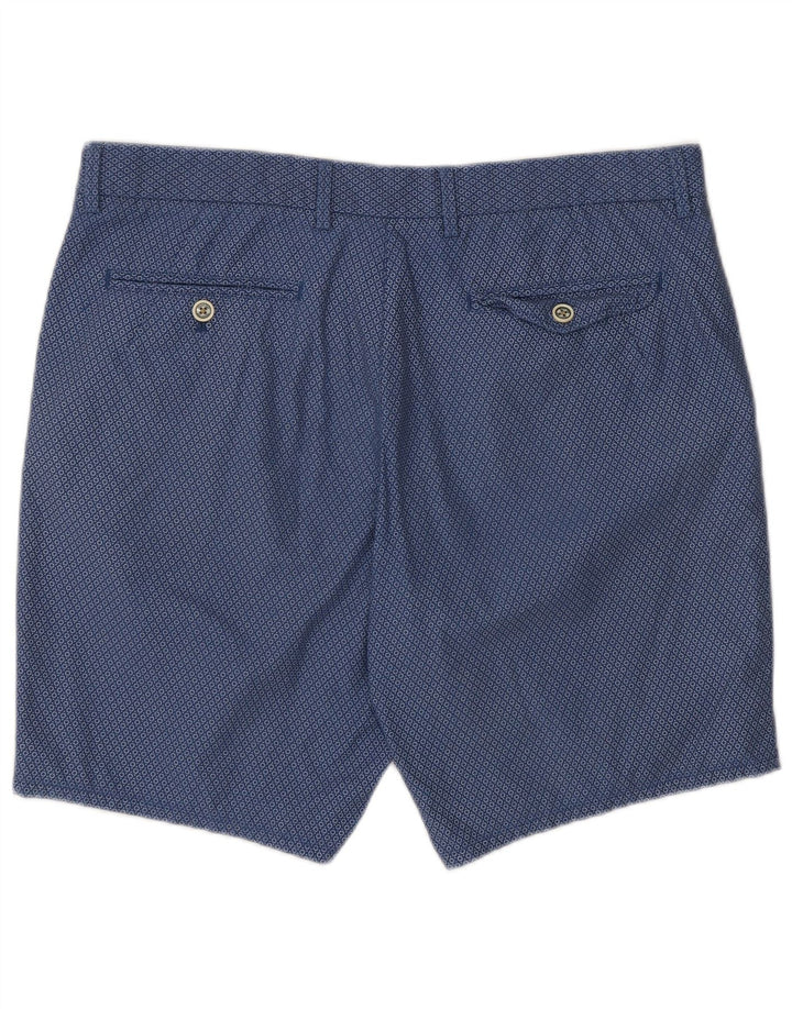 Massimo Dutti Herren Chinoshorts EU 44 Large W34 Marineblau gefleckt