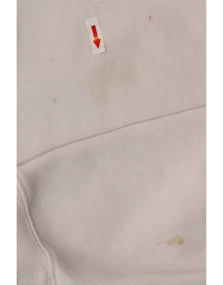 Übergroßer Kapuzenpullover von Zara für Damen, UK 10, Größe S, weiße Baumwolle