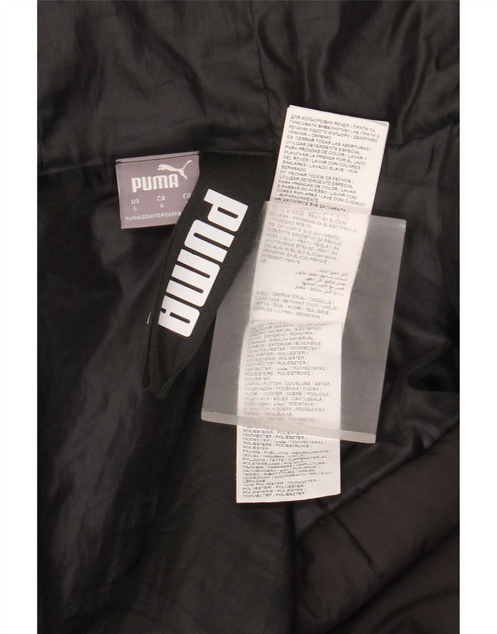 Puma Damen-Kapuzenjacke, wattiert, UK 16, Größe L, Schwarz, Polyester