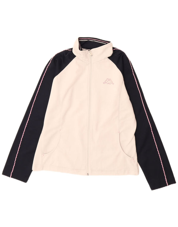 Champion Damen-Trainingsanzug-Top-Jacke, UK 18, XL, weißes Colourblock-Polyester