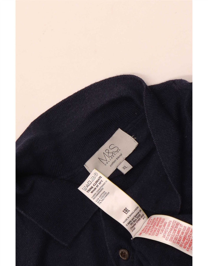 Marks & Spencer Herren-Pullover mit Rollkragen, XL, Marineblau
