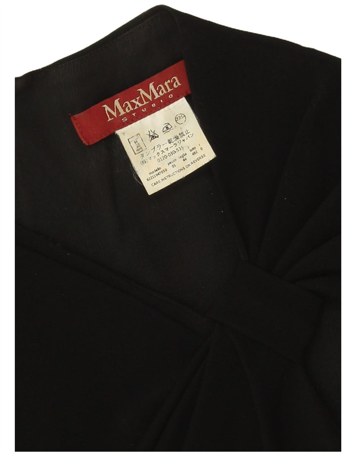 Max Mara Damen Ärmelloses, figurbetontes Kleid IT 44 Medium Schwarz