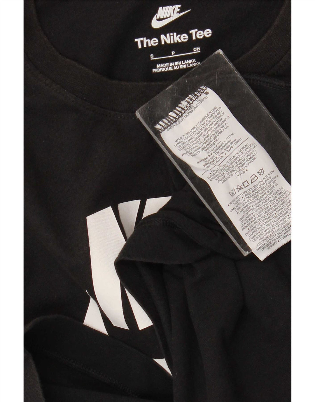 Nike Herren-T-Shirt mit Grafik, Größe S, schwarze Baumwolle