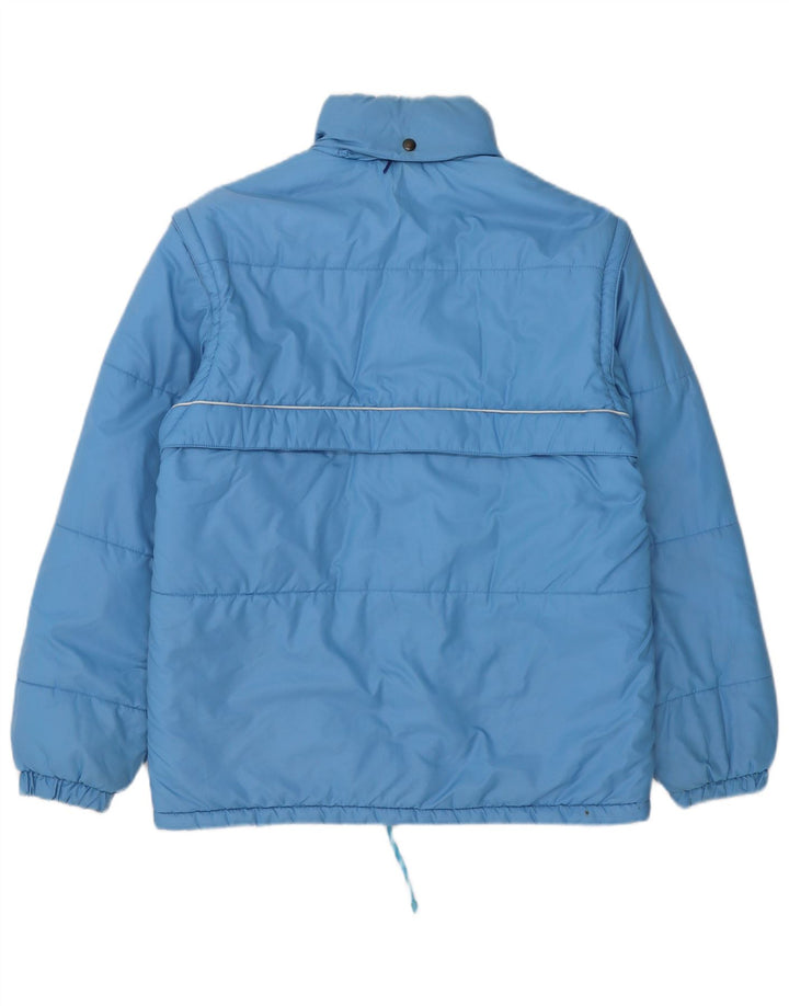 Vintage Herren Wattierte Jacke IT 48 Mittelblaues Polyamid