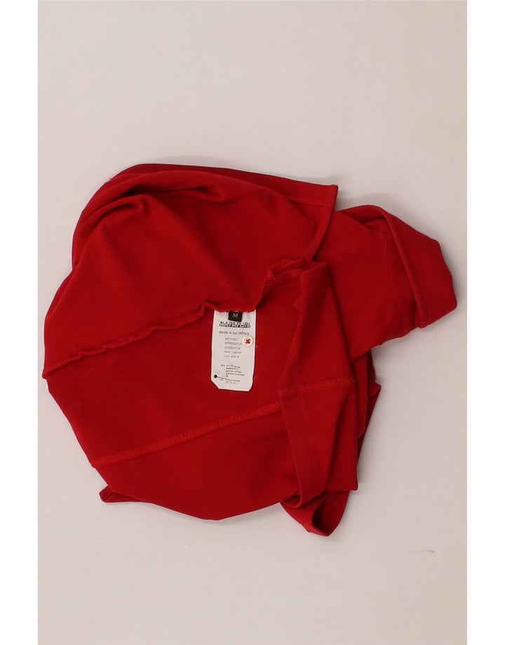 NAPAPIJRI Womens Polo Shirt UK 14 Medium Red Cotton Vintage Napapijri and Second-Hand Napapijri from Messina Hembry 