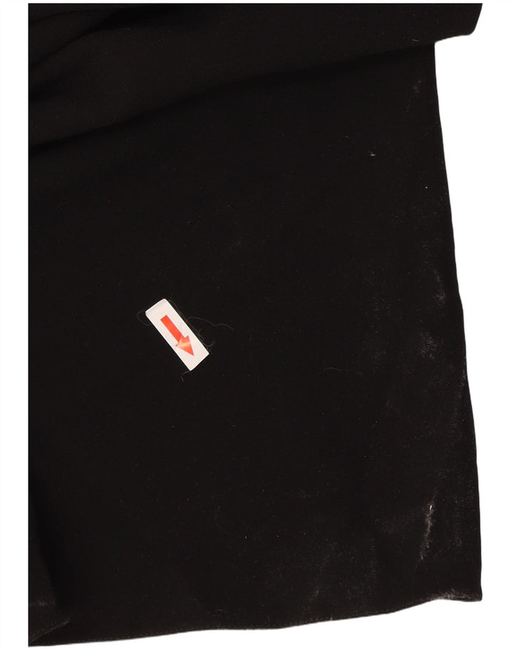 Zara Damen Langarm-Maxikleid UK 12 Medium Schwarz Polyester