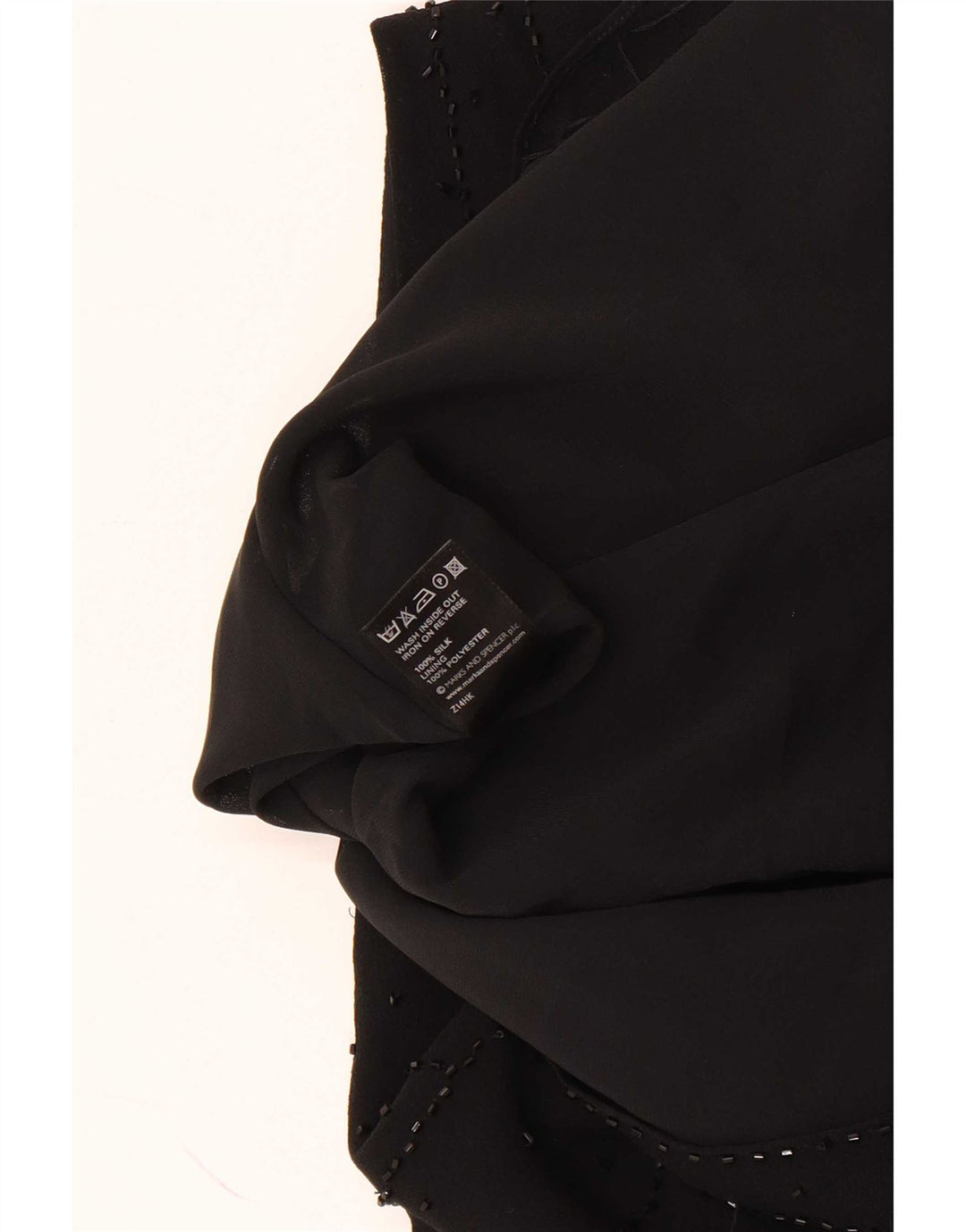 Marks & Spencer Damen ärmelloses Blusenoberteil, UK 20 2XL, schwarze Seide