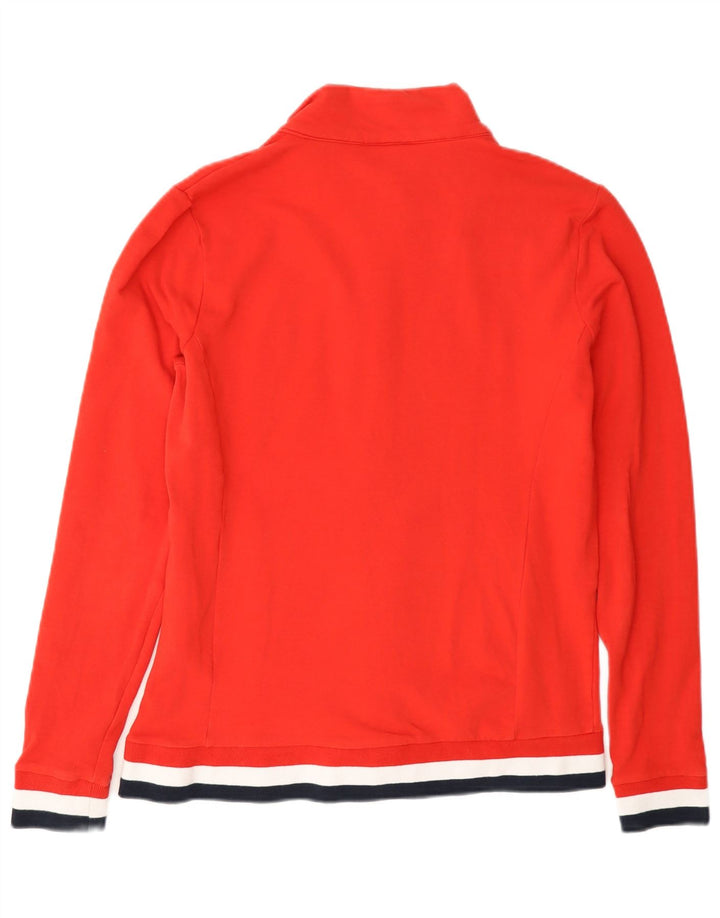 Fila Herren-Trainingsanzug-Oberjacke aus mittelroter Colourblock-Baumwolle