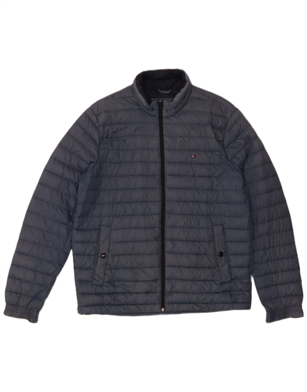 Tommy Hilfiger Herren Wattierte Jacke UK 40 Large Marineblau Polyamid