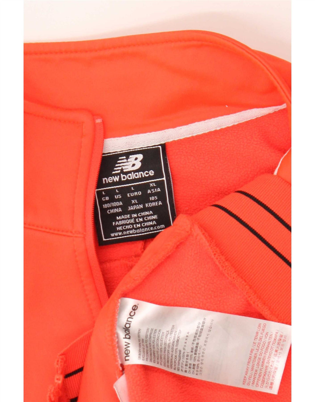 New Balance Herren Liverpool Graphic Trainingsanzug-Oberteil, Jacke, Größe L, Orange