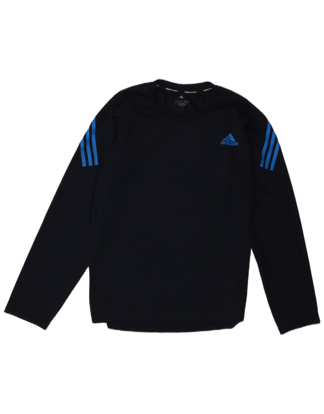 Adidas Herren-Top, langärmelig, groß, Marineblau, Polyester