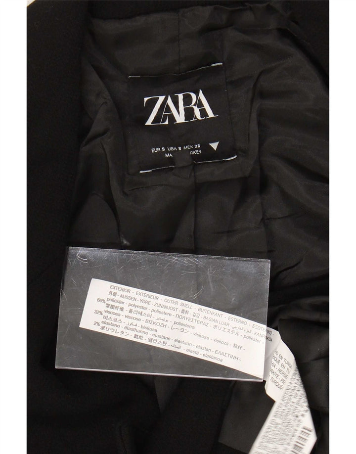 Zweireihige Bolerojacke für Damen von Zara, UK 10, Größe S, Schwarz, Polyester