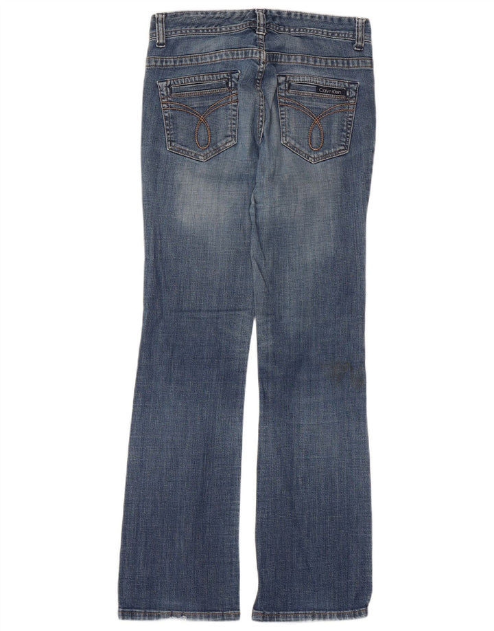 CALVIN KLEIN Damen Bootcut Jeans US 6 Small W32 L30 Blaue Baumwolle