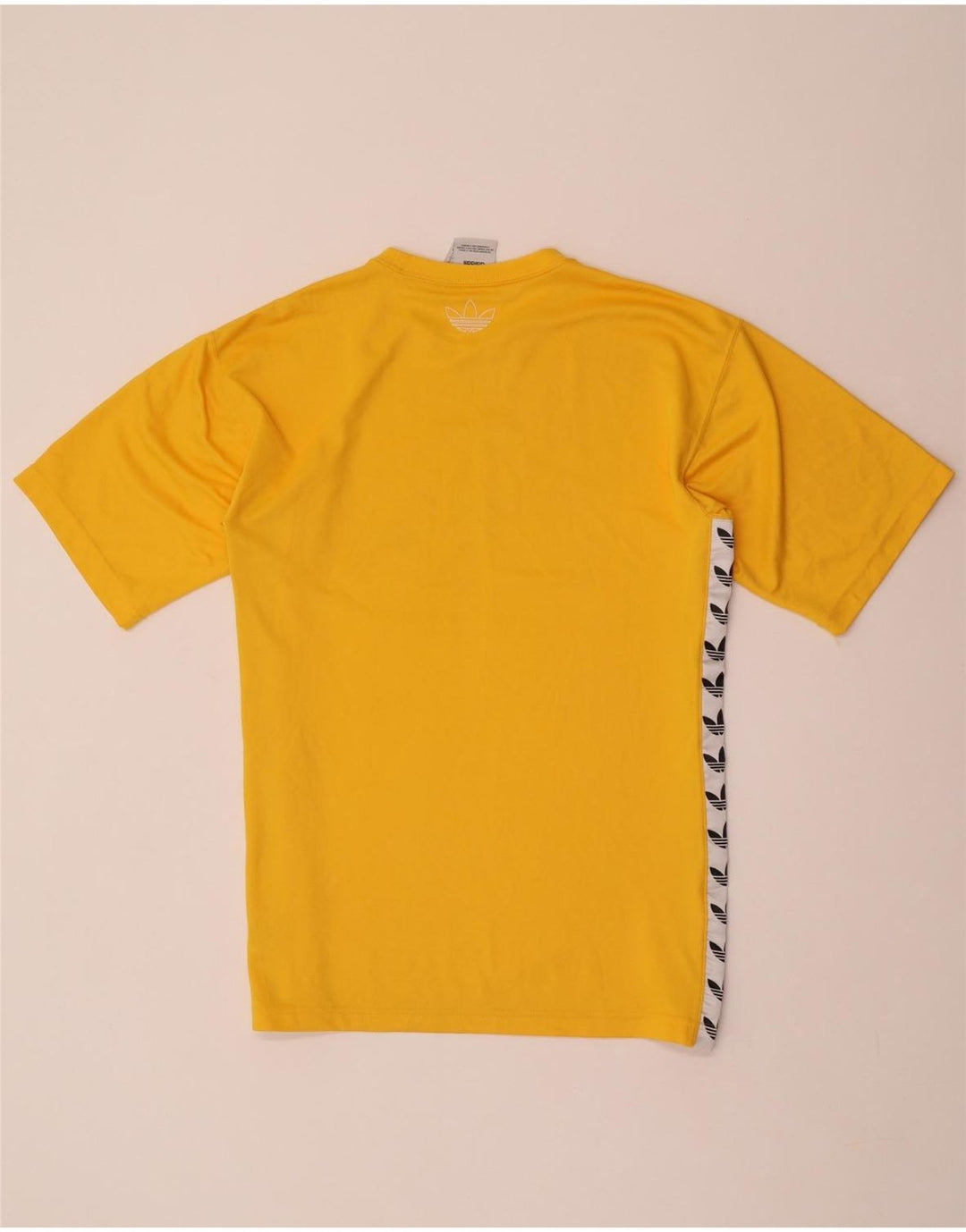 ADIDAS Herren Grafik-T-Shirt-Oberteil, kleines gelbes Farbblock-Polyester
