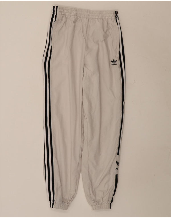 Adidas Damen Trainingshose Jogger UK 10 Small Weiß Nylon