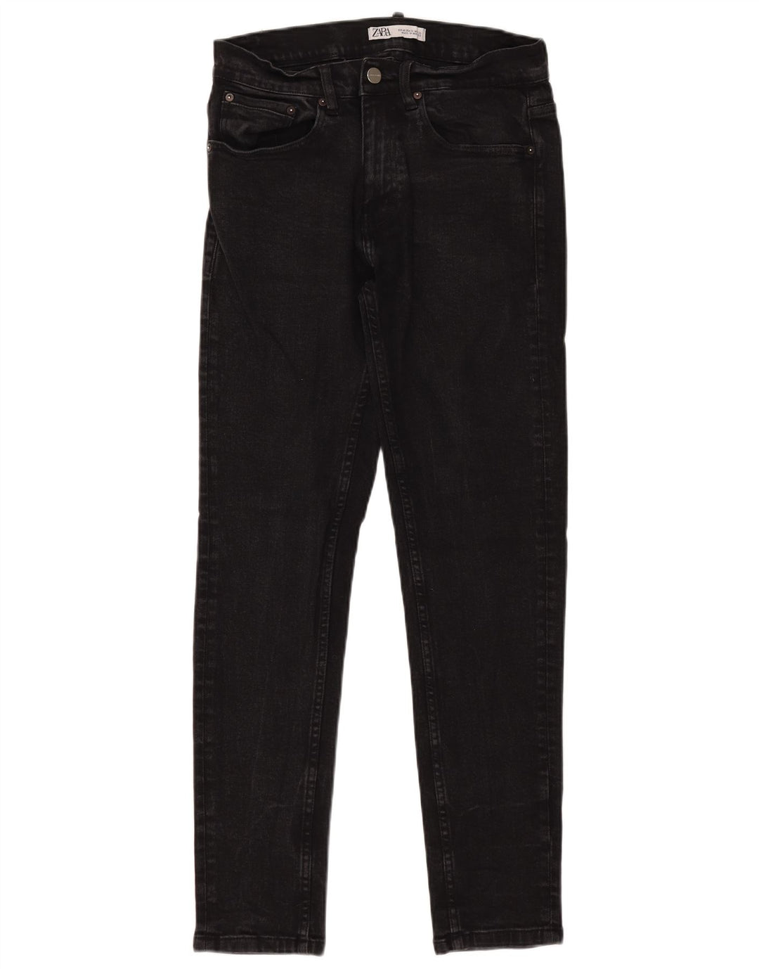 Zara Herren Skinny Jeans EU 40 Medium W30 L30 Schwarze Baumwolle