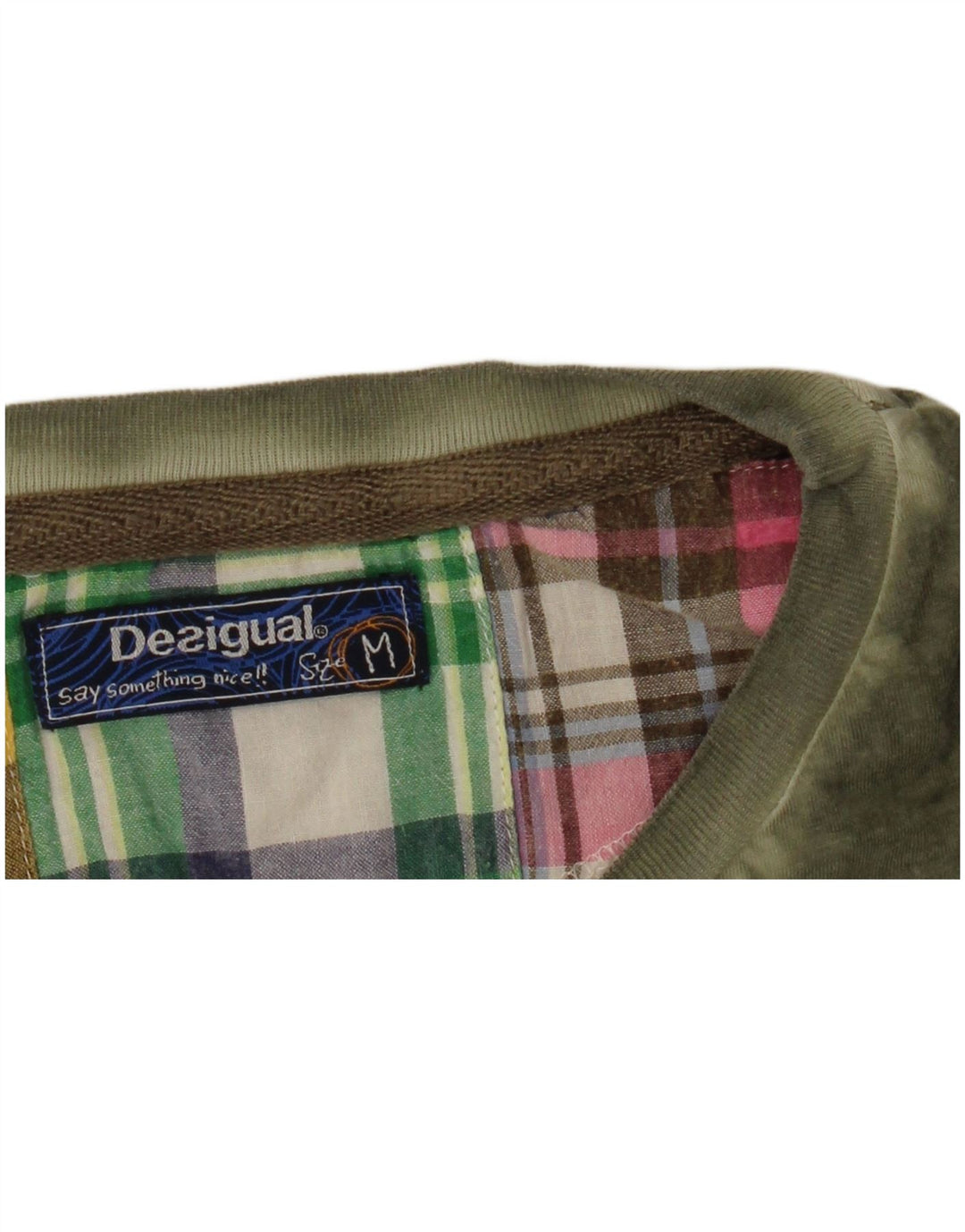 Desigual Herren Grafik-T-Shirt-Oberteil Medium Khaki